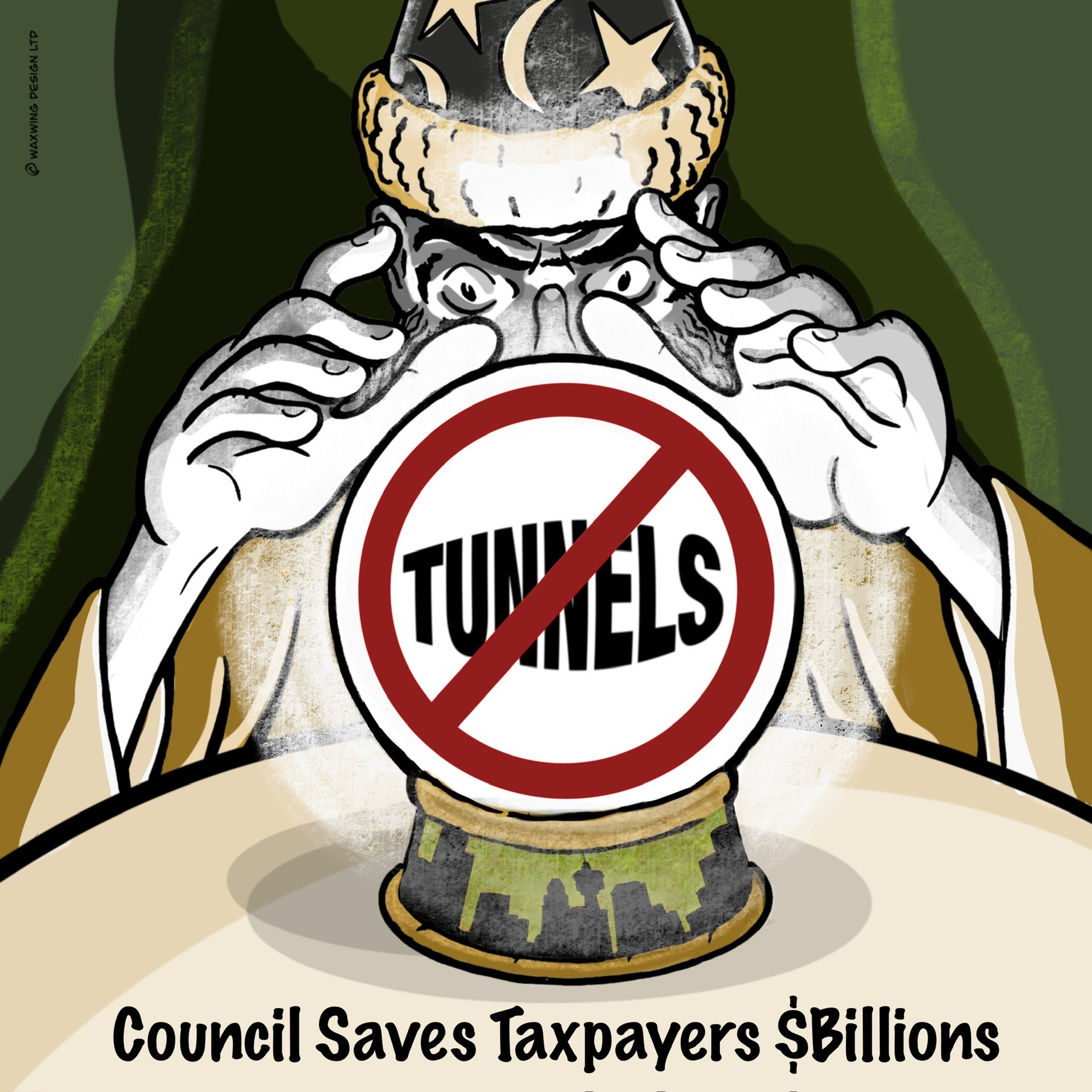 Editorial Cartoon: Council saves taxpayers $Billions