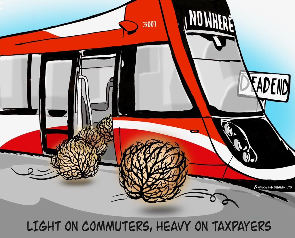 Editorial Cartoon: Light on commuters—heavy on taxpayers
